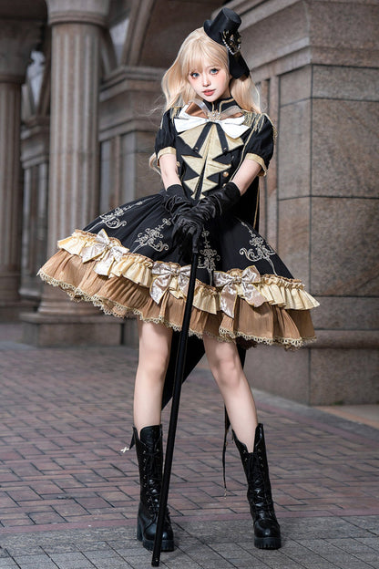 Kleid + süßes dunkles Lolita-Schal