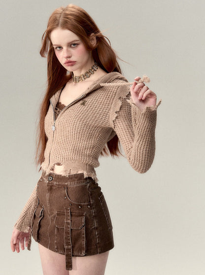 Kapuzenpullover mit Reißverschluss und Logo „One Point“