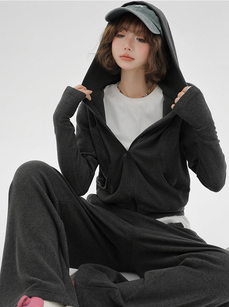 レイジースウェットシャツ パーカー ジャケット パンツスタイル スポーツ カジュアル 韓国