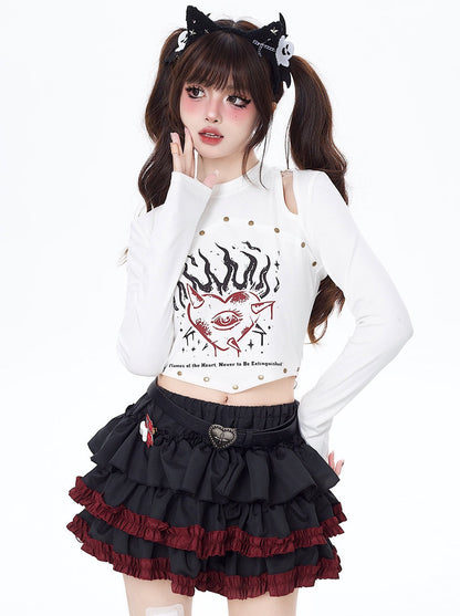 Fire Design Short Waist Top Heart