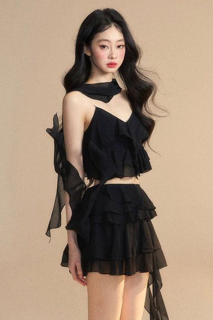 スカート+ショートキャミソール アニメ シフォン