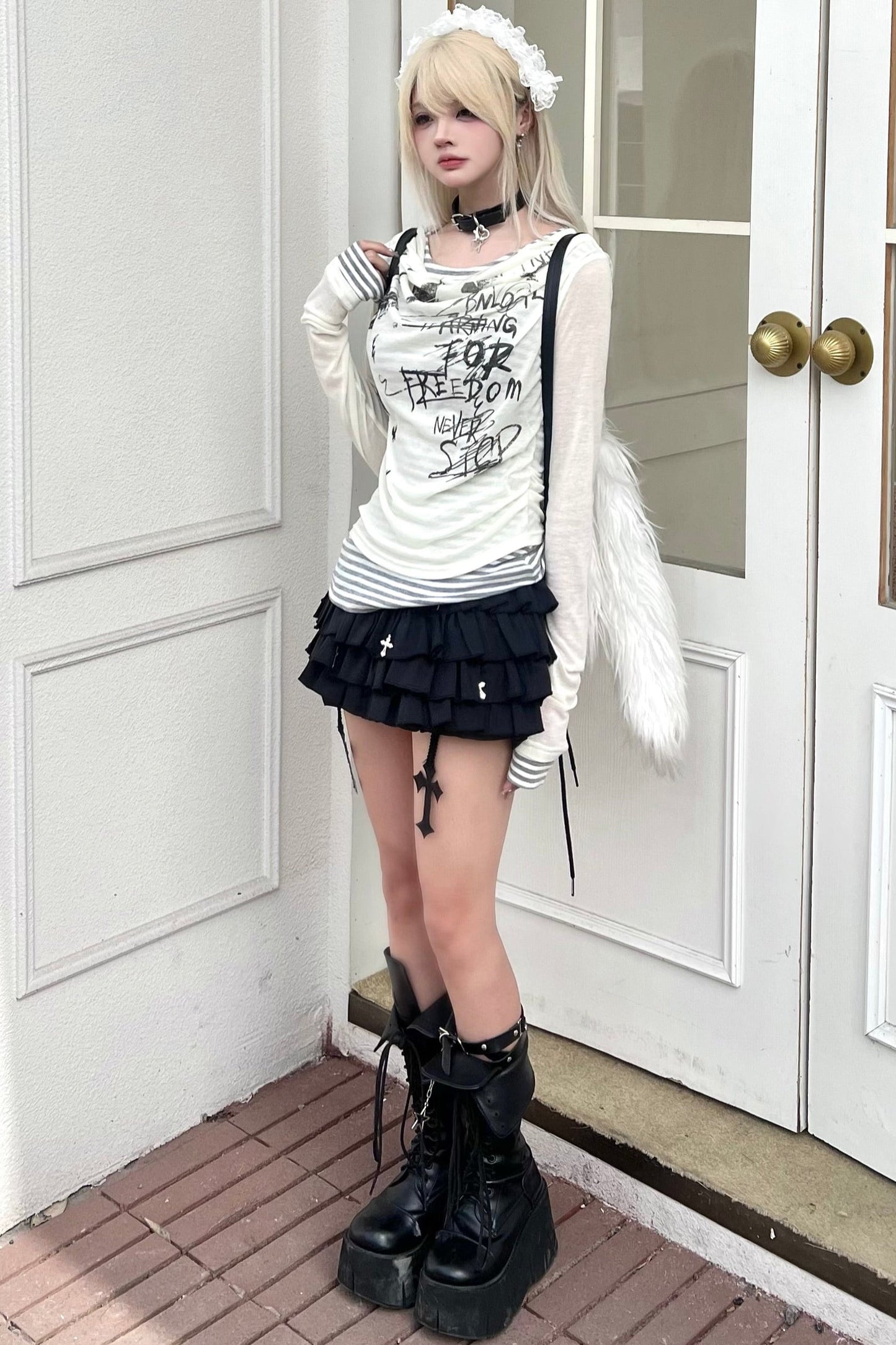 バタフライスリムトッププリントフィット