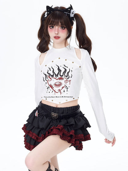 Fire Design Short Waist Top Heart