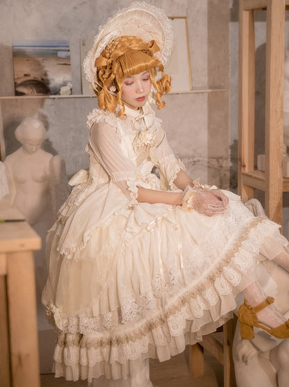 ゴージャスなプリンセスロリータのウェディングドレス