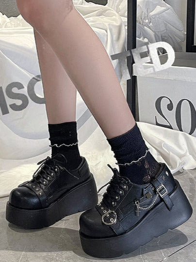 Punk Platform Shoes Studded Lolita