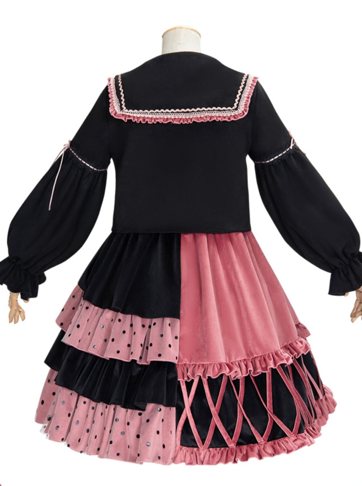 Dress Short + Lolita Jacket Asymmetrical Frilled