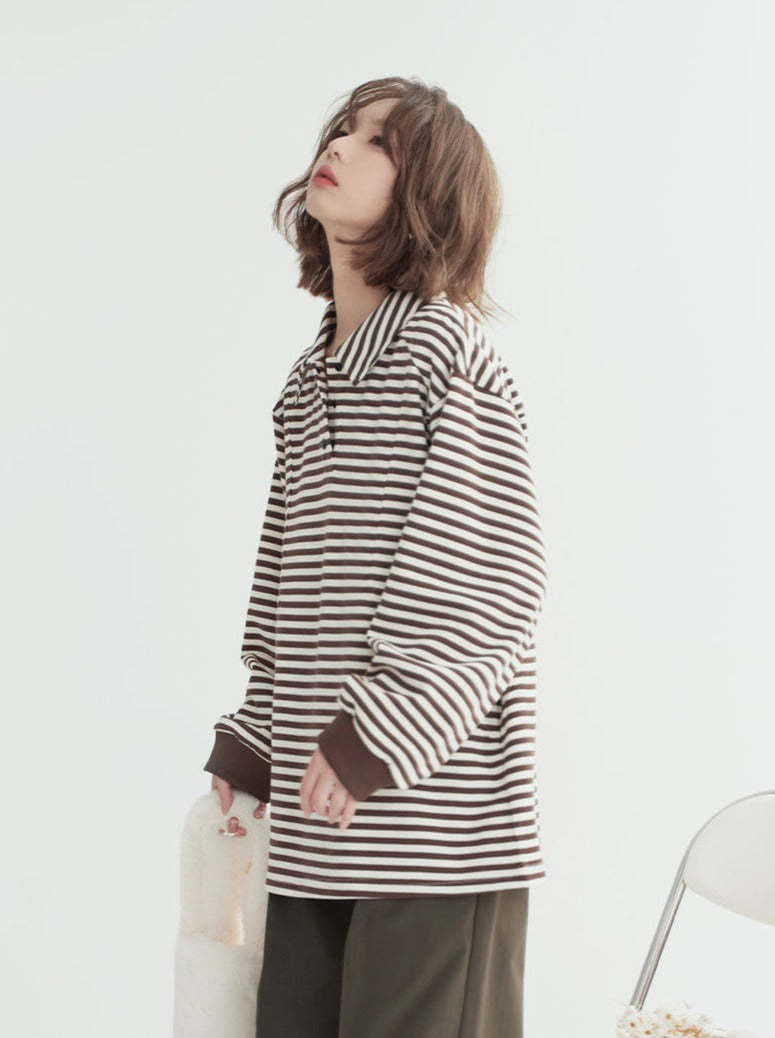 Border Tops Sweet Loose Casual