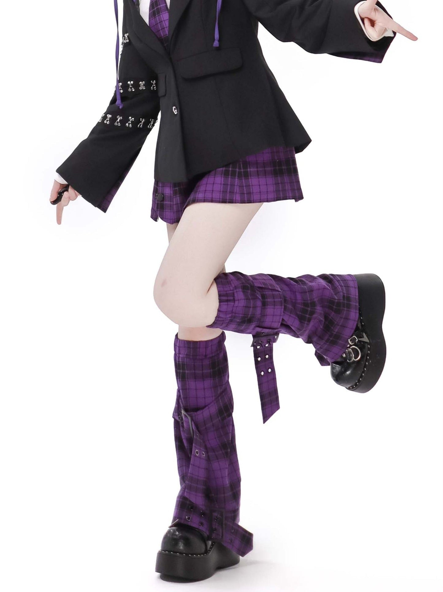 Jacke Foodie College Kariertes Hemd + Anzug-Stil