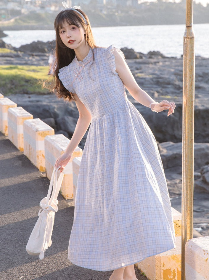 China Blue Color Dress Ice