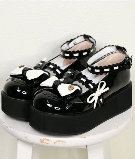 Single Lolita Flat Round Toe Shoes
