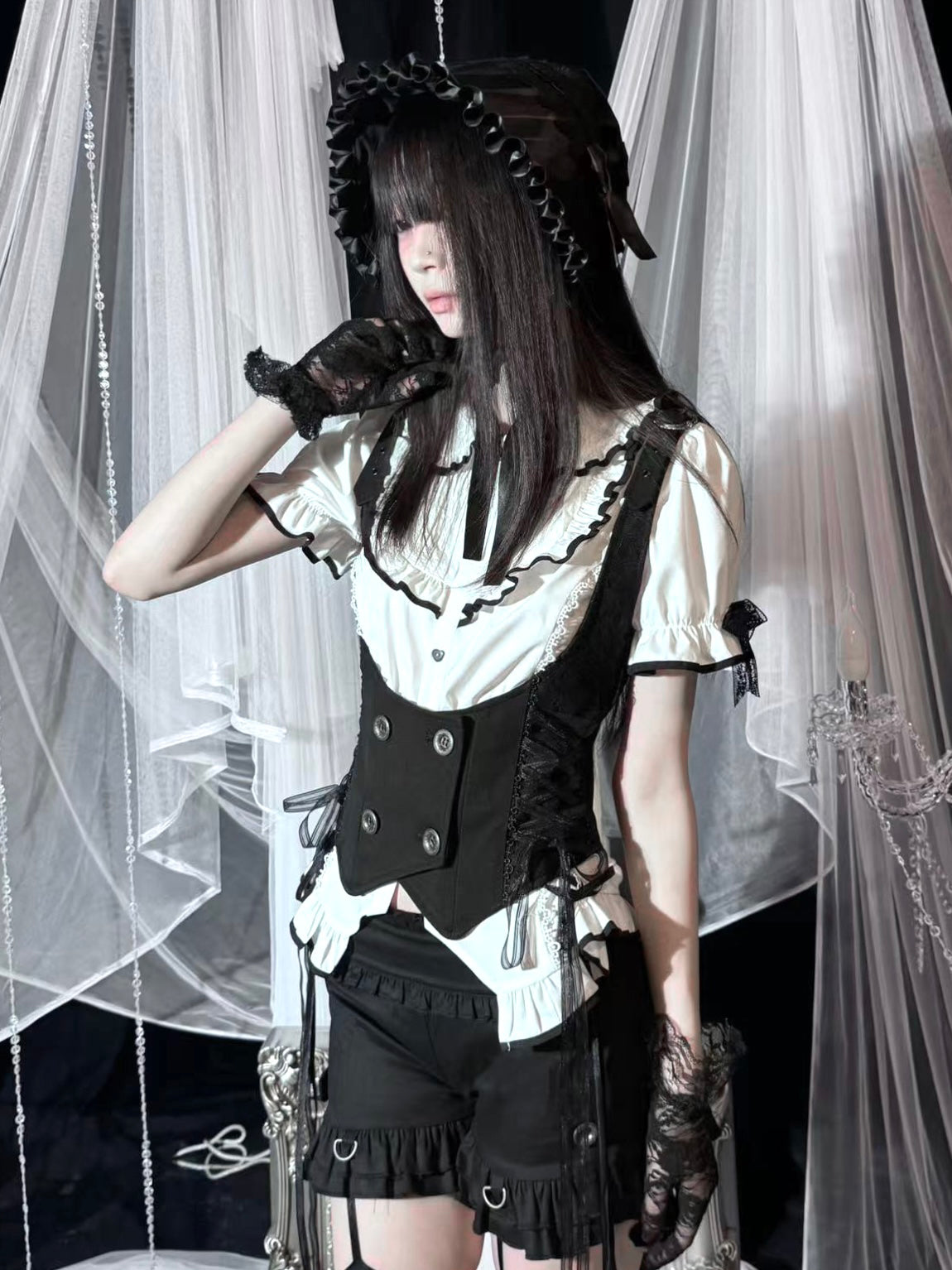 リボンクラッシュシャツ