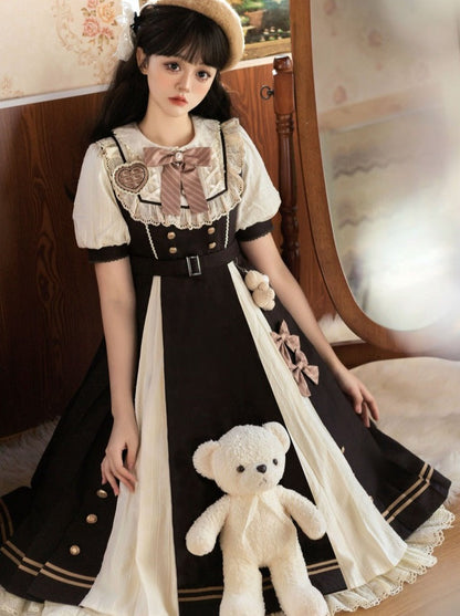 Chocolate Dress Retro Girly Lolita