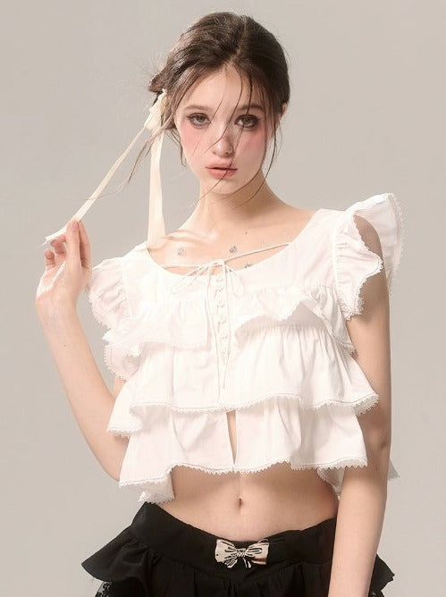 High Desire French End Schultertop Pure Short Flying