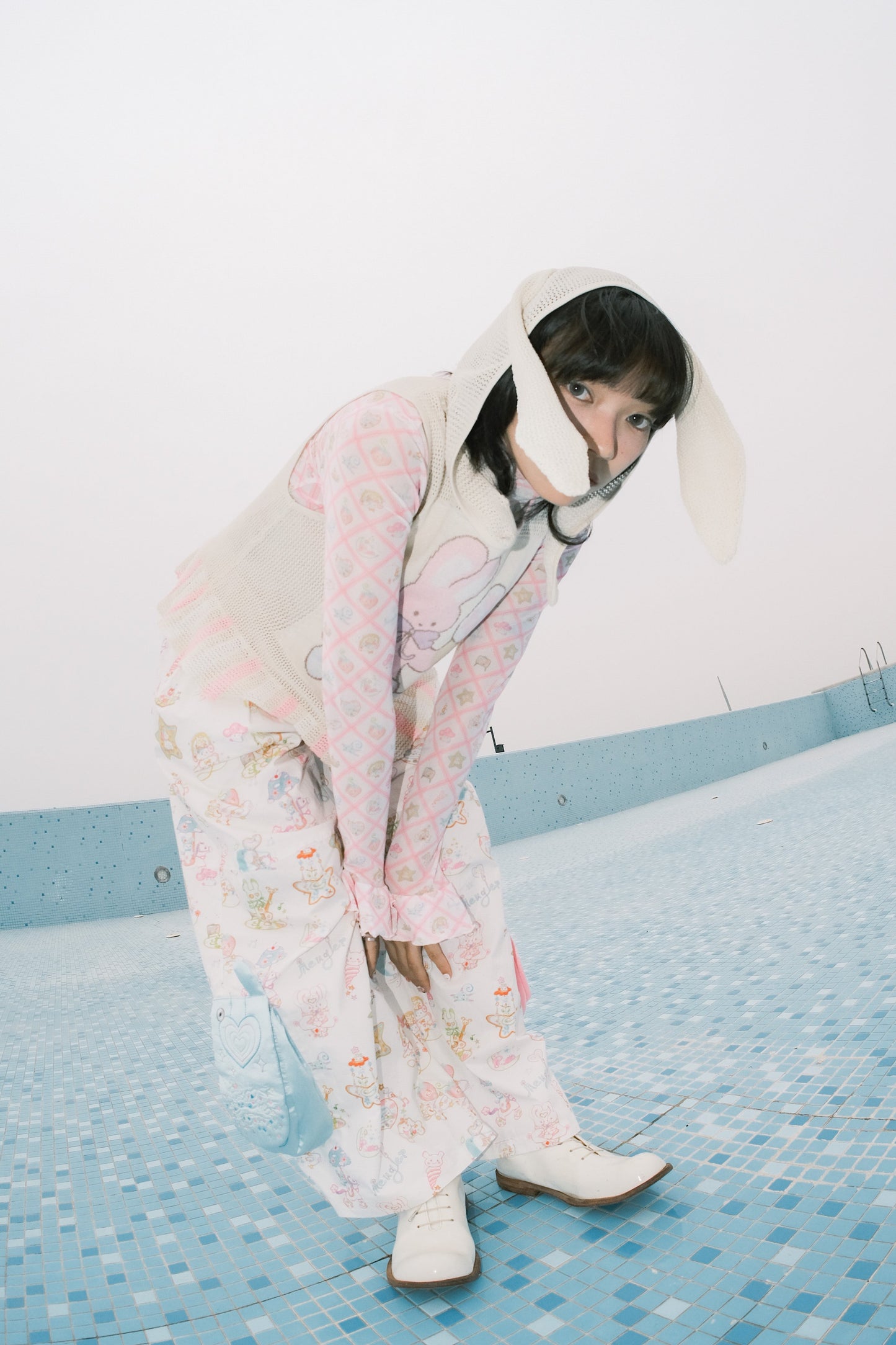 サブカルチャー動物帽子メッシュベスト+