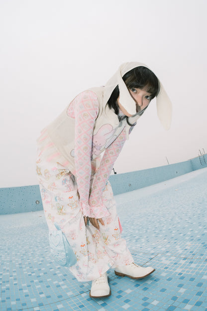 サブカルチャー動物帽子メッシュベスト+