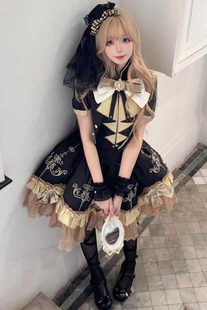 Kleid + süßes dunkles Lolita-Schal