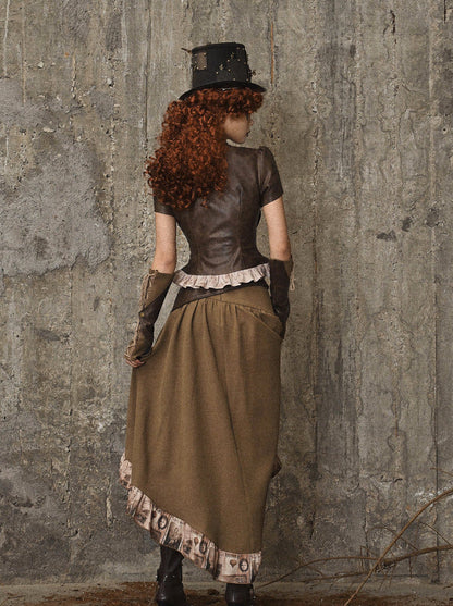 レトロスタイルのアウターウェア、ヨーロピアンチームカーディガン、パンクレザージャケット