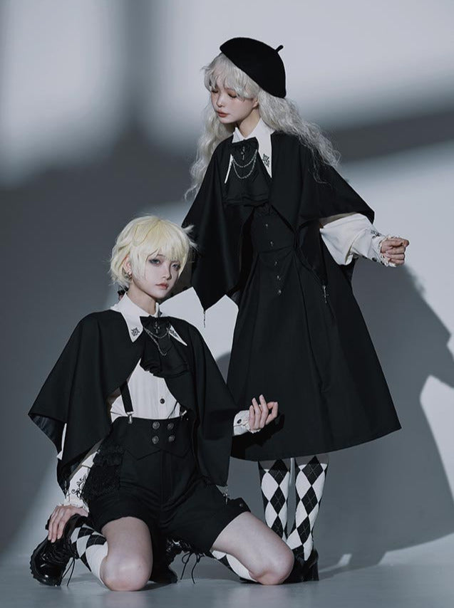 Magic Cloak Prince Shirt Set Suspender Cloak Lolita Dress Nightclaw