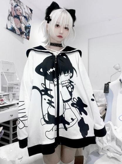 Subculture Tops Mine Cat Sailor