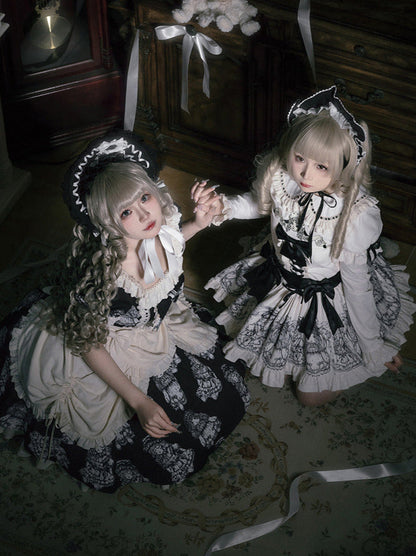 ドレスセット ナイト刺繍人形プリント