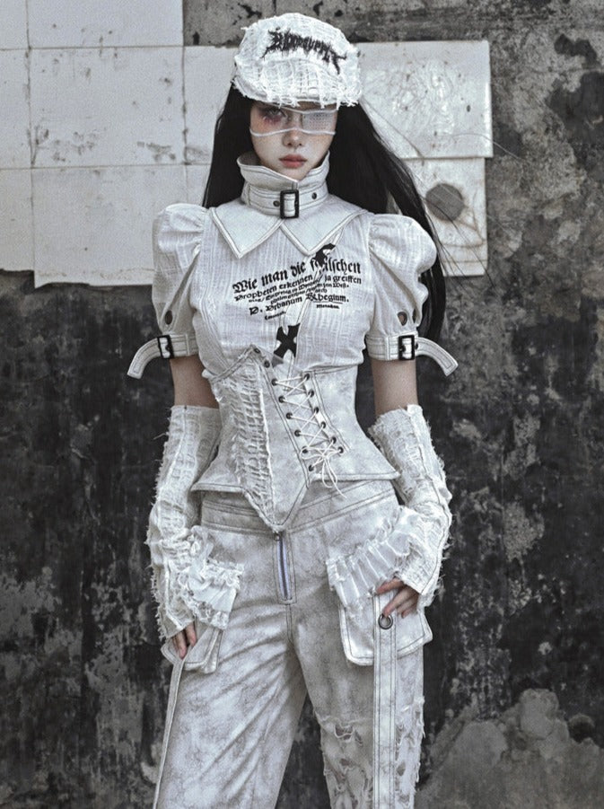 Oberteile Subkultur High Punk Farbe