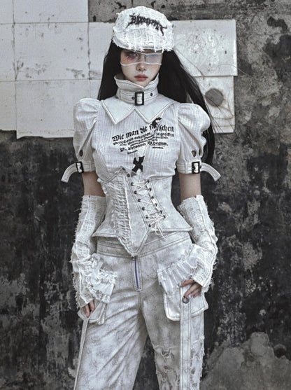 Oberteile Subkultur High Punk Farbe