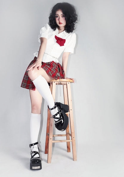 魔女パンクラウンドシューズリベットダークローズプラットフォームトゥ