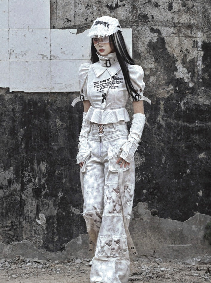 Oberteile Subkultur High Punk Farbe