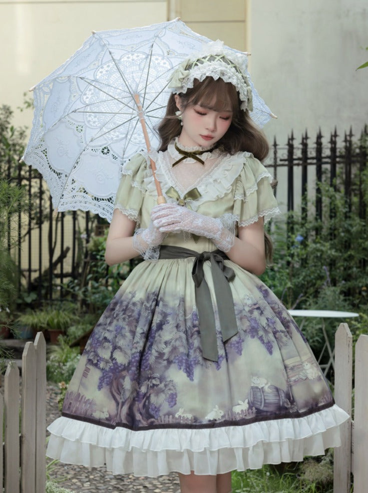Vineyard Flower Retro Lolita Dress