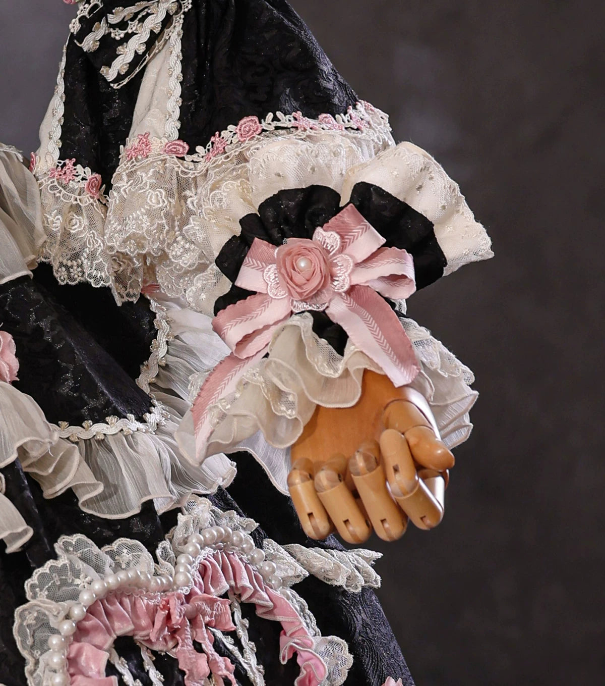 Antique Cake Nightfall Dance arm sleeve with lace and bows by BR Thorn Rose