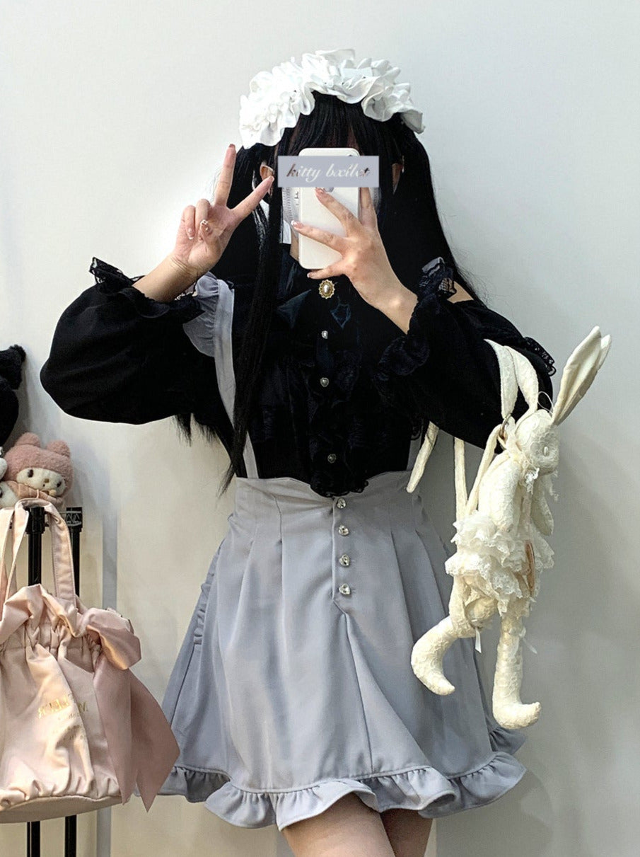 Schulterfreies Hemd mit Schleifenspitze