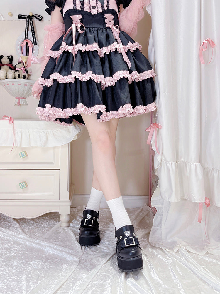 Emaille-Plateauschuhe, matt, spitz zulaufend, schwarz, schwarzer Loafer