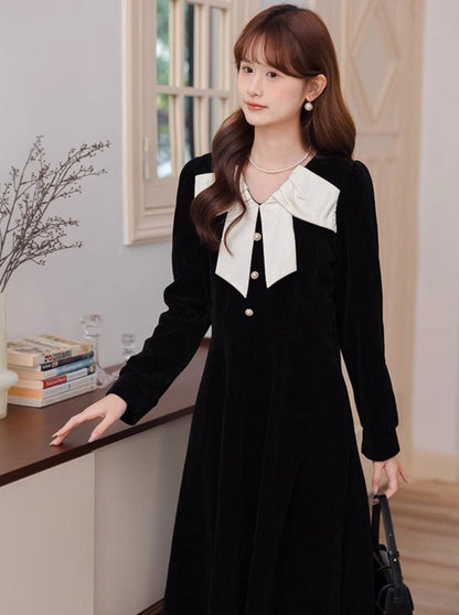 Kleid Retro Chic Französisch Stil College