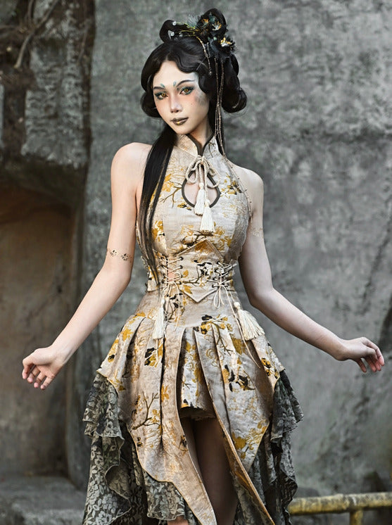 Schnallenoberteil China Kurzer Tropfenkragen Quaste