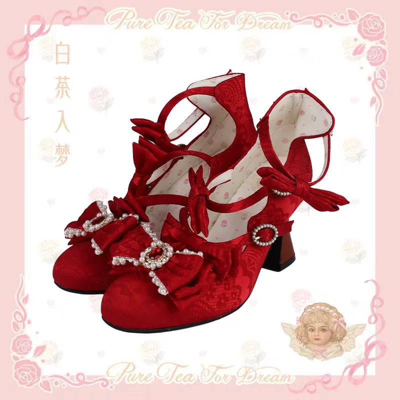 BaiChaRuMeng Rococo Night Elegant Heels