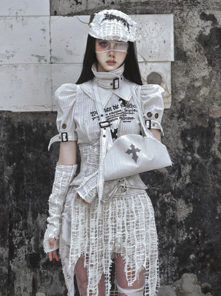 Oberteile Subkultur High Punk Farbe