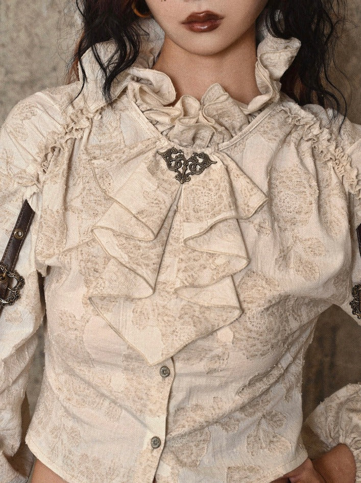 Flower Sleeve Blouse Voluminous