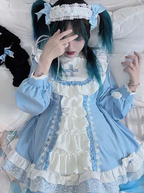 Halloween Schwester Cross Subkultur Kleid Set Lolita