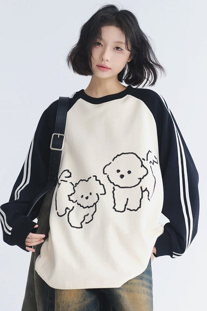 プリントクラッシュセーター