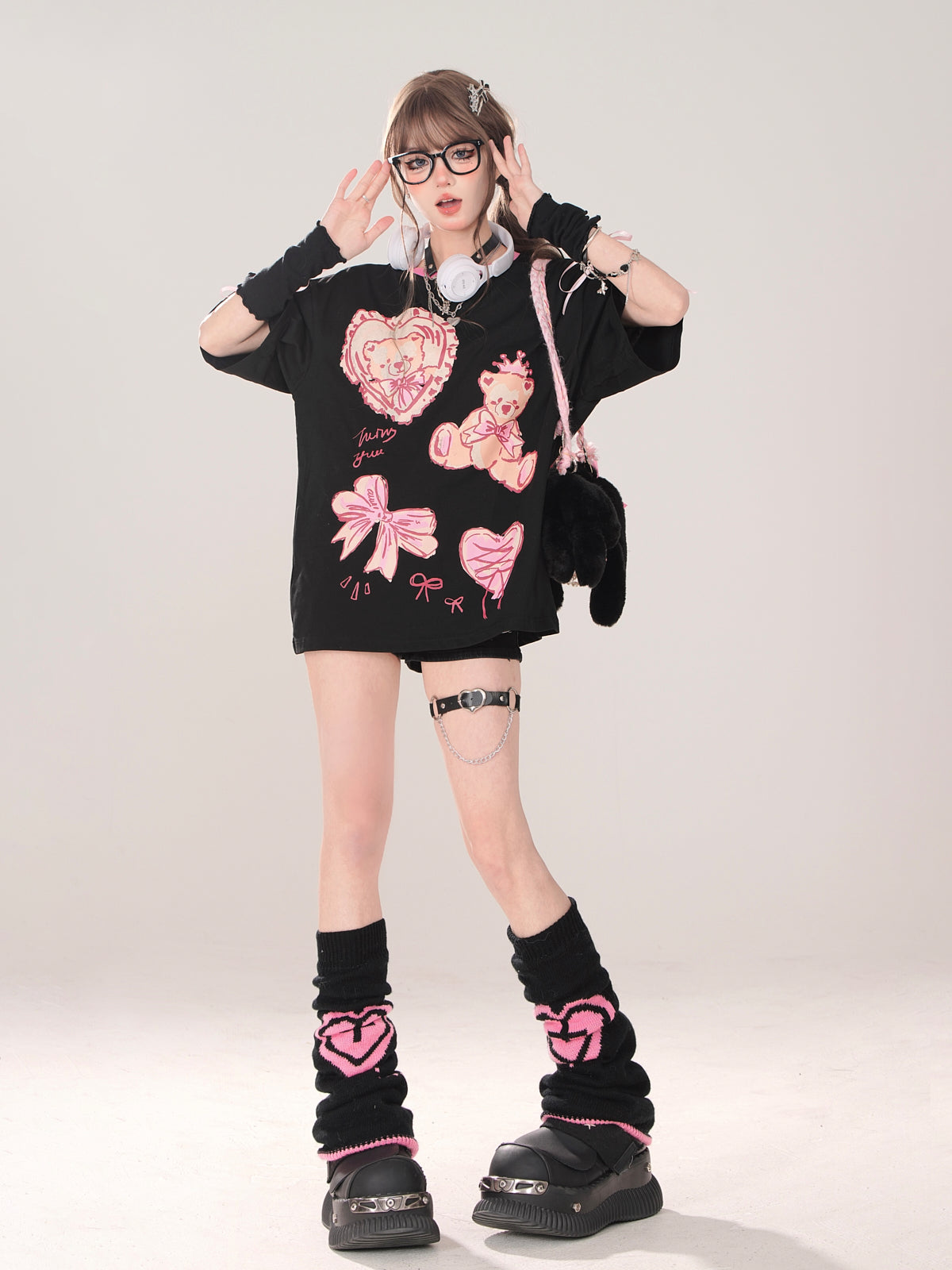 Bear Cute T-Shirt Loose Print