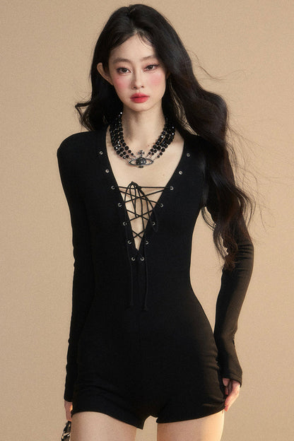 Sleek V-neck jumpsuit