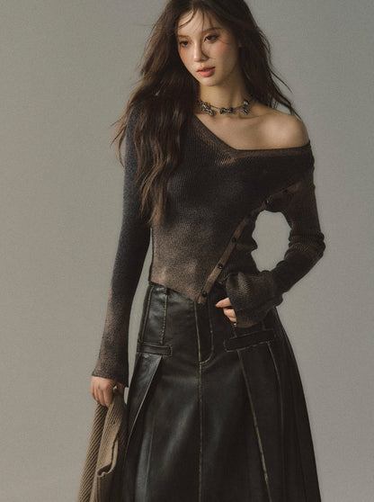 Neckholder-Top mit schmaler Taille und quadratischem Ausschnitt