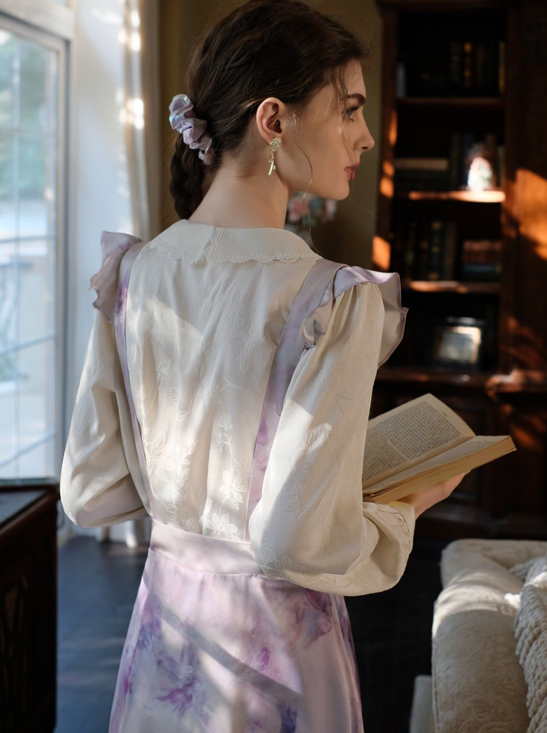 Weiße Bluse Retro Moonlight