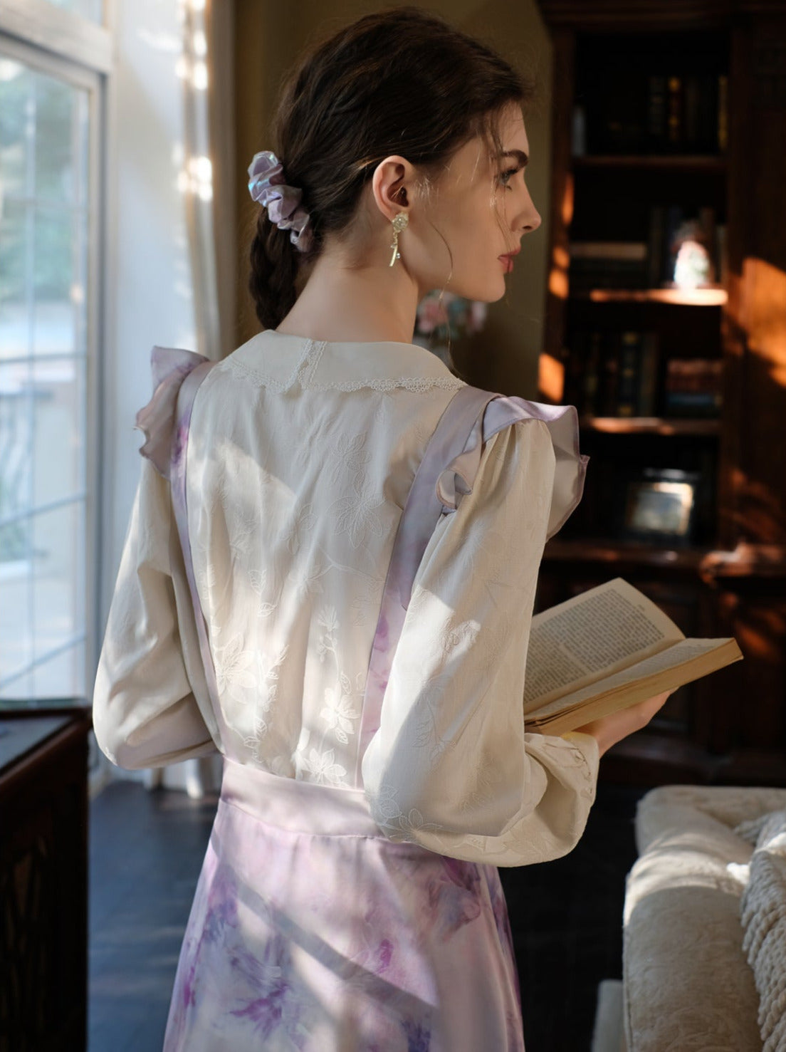 Farbdruck Öl Französisch Rüschen Rock Strap