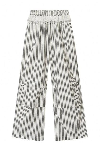 Hosen Gestreift Weit Locker Trend