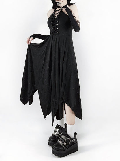 シューズ カフ ハンド プラットフォーム メタル ダーク