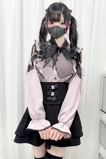 ブラウス 大きなリボン マイン