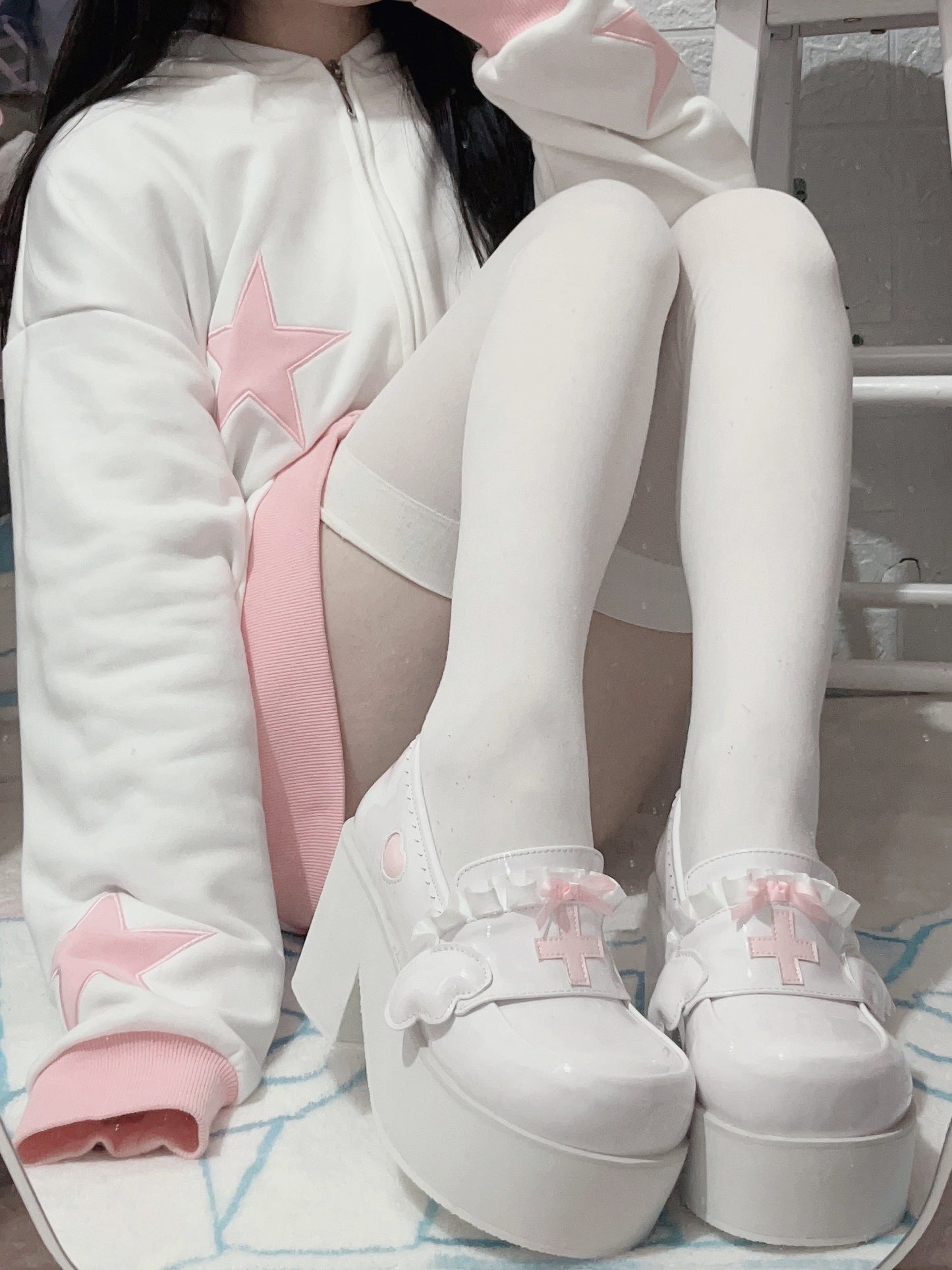 Kaikai Shoes Angel Lace Platform Medical