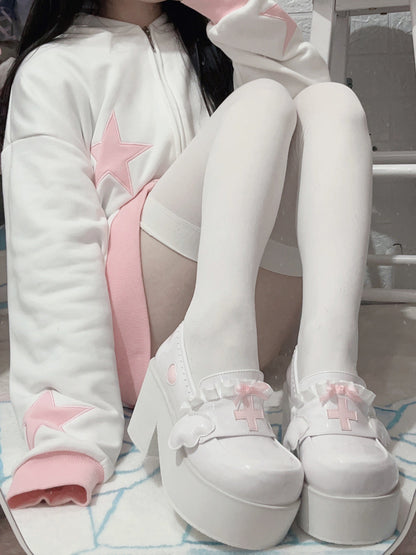 Kaikai Shoes Angel Lace Platform Medical