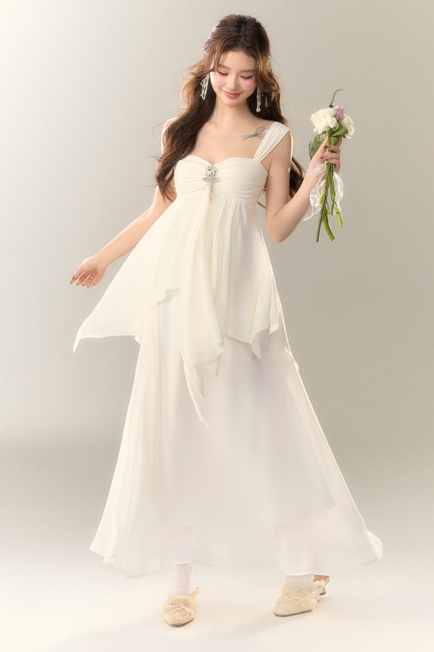 Neu Unregelmäßigen Kleid Küste Strass Schwimm